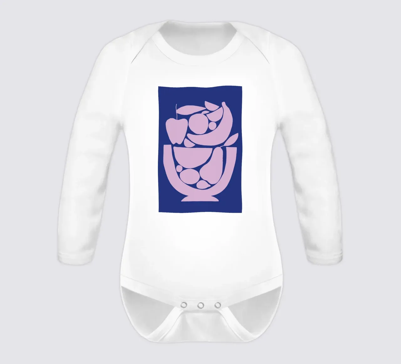 Fruit Salad 2 long-sleeve baby romper by Pure