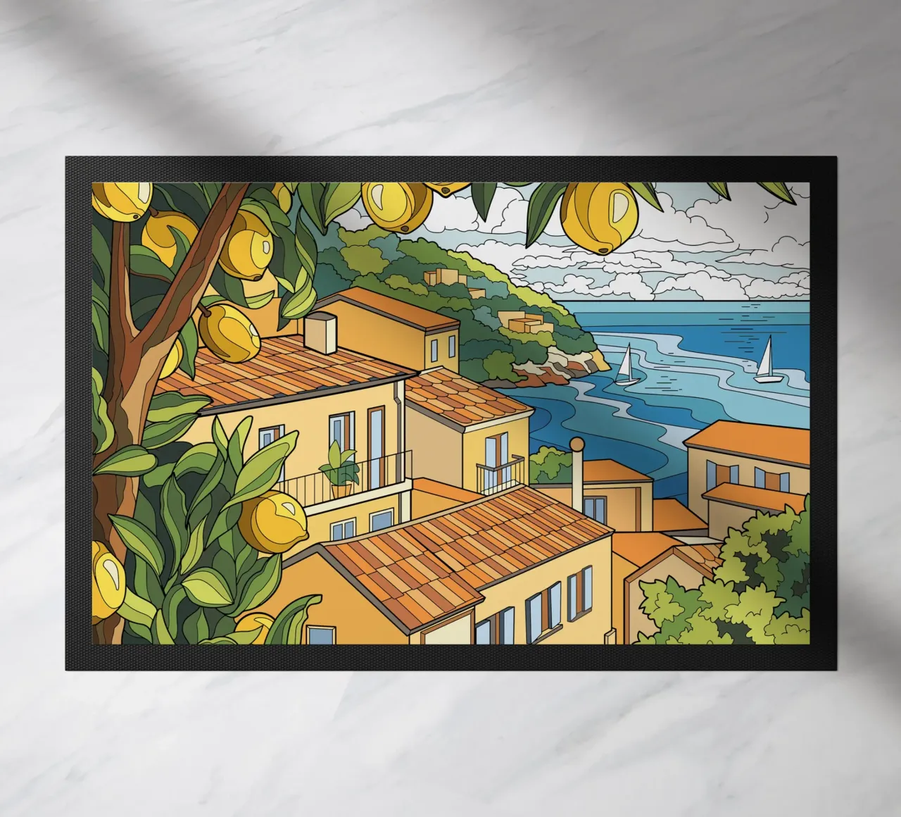 Limone in riva al mare zerbino da Fanya Art