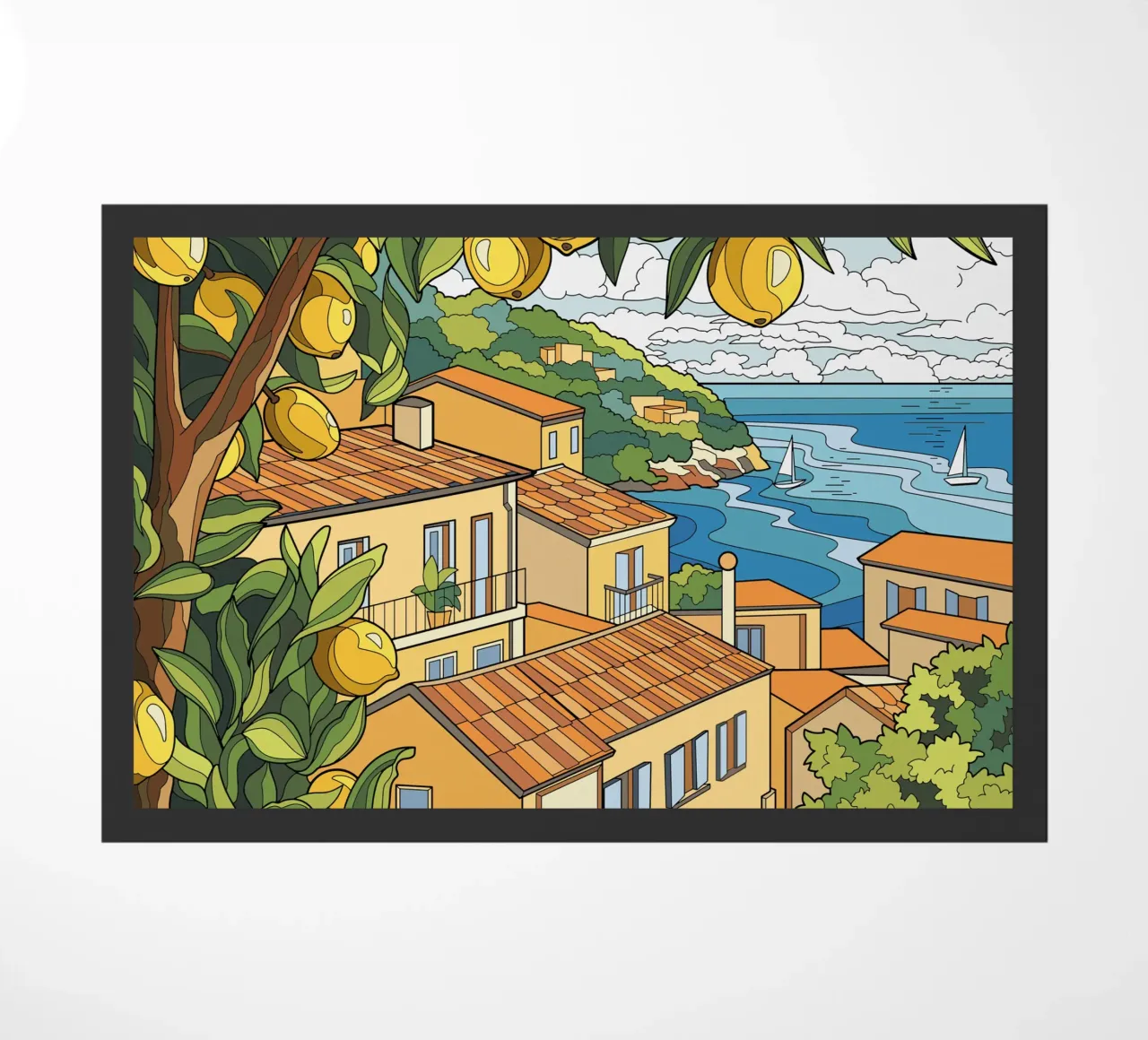 Limone in riva al mare zerbino da Fanya Art