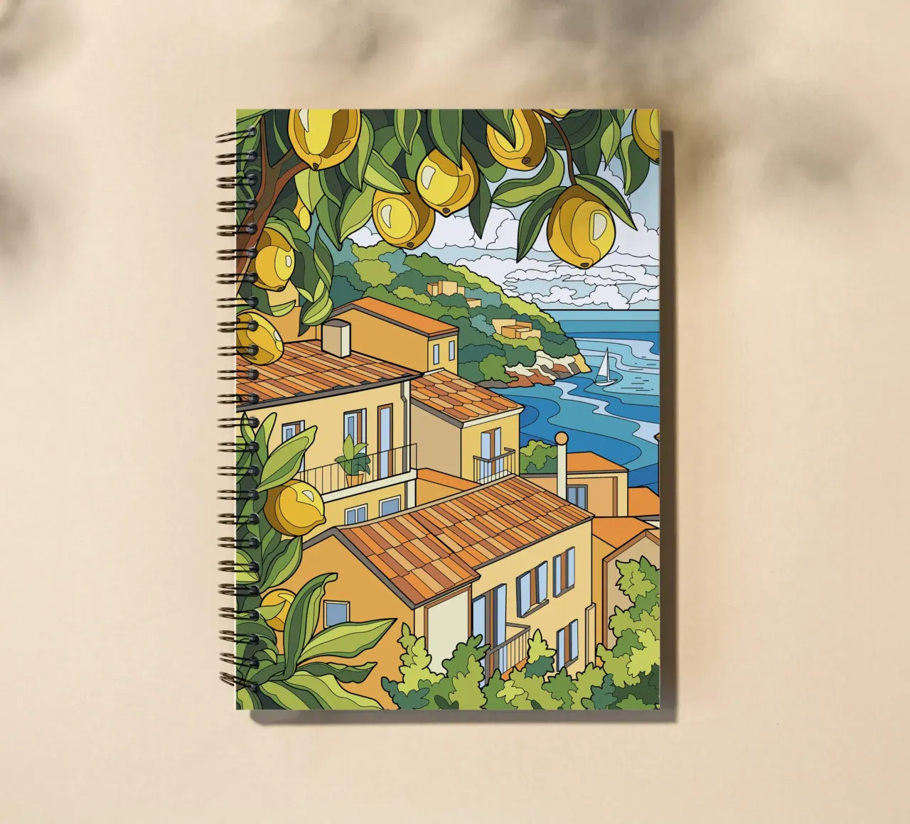 Zitrone am Meer Ringbuch von Fanya Art