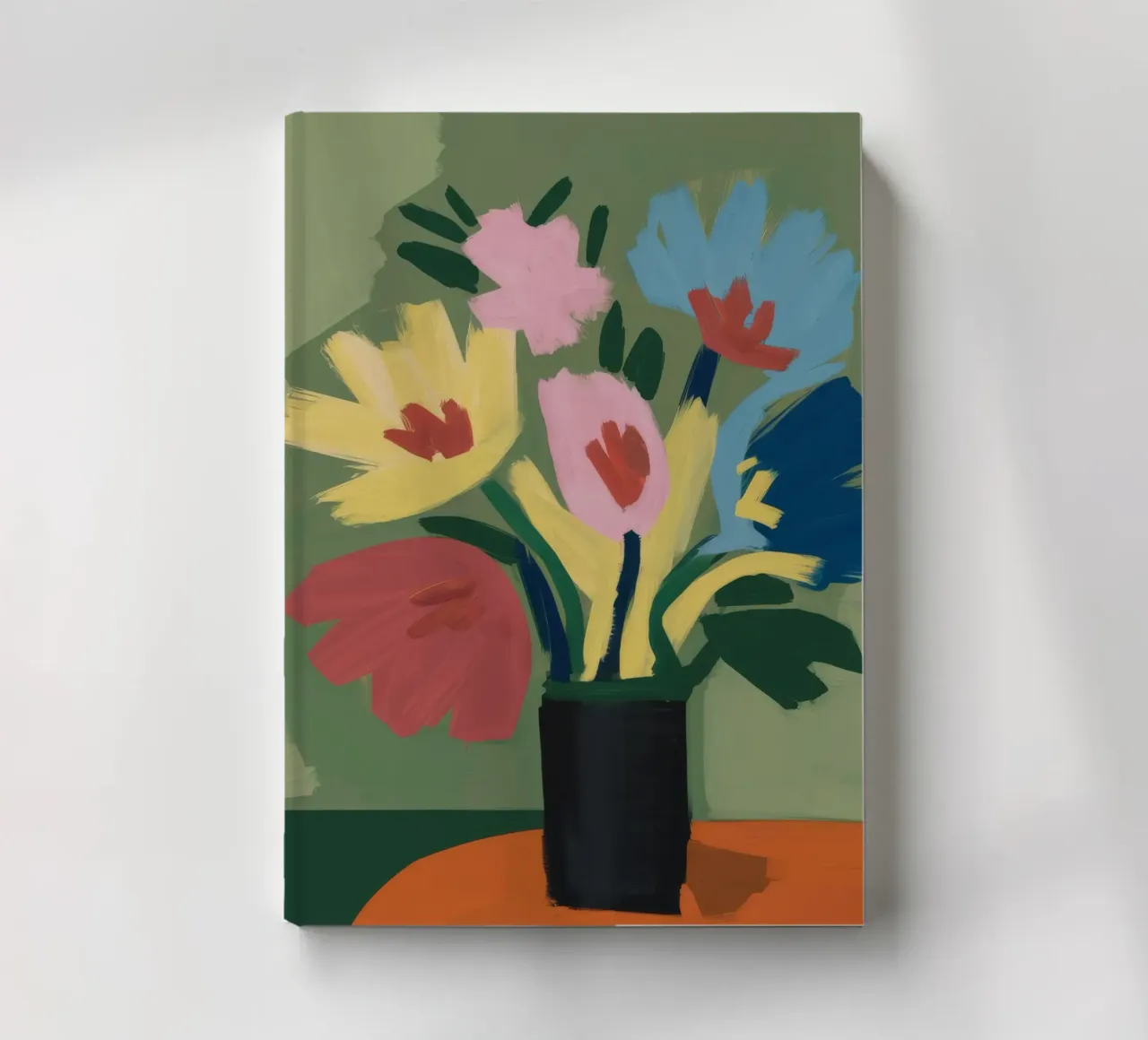 Black Vase Abstract Blooms notebook by Stone Decade