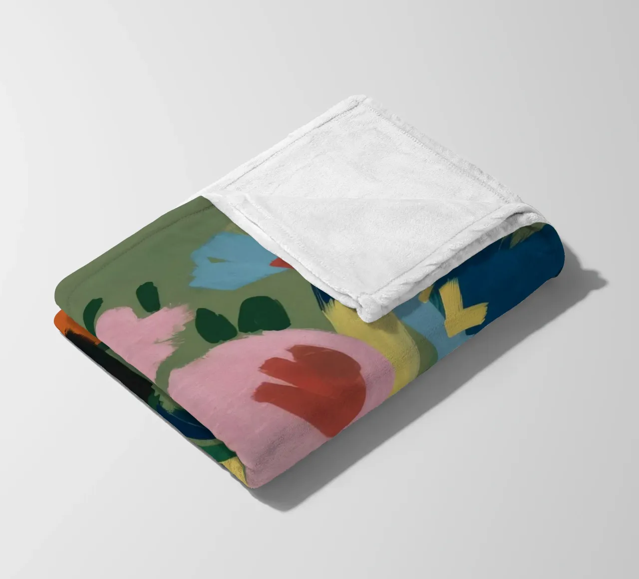 Black Vase Abstract Blooms fleece blanket by Stone Decade