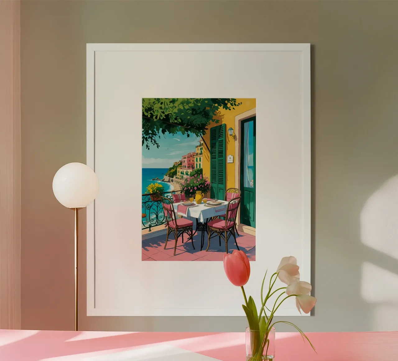 La dolce Vita poster avec cadre en aluminium de Idées & Création