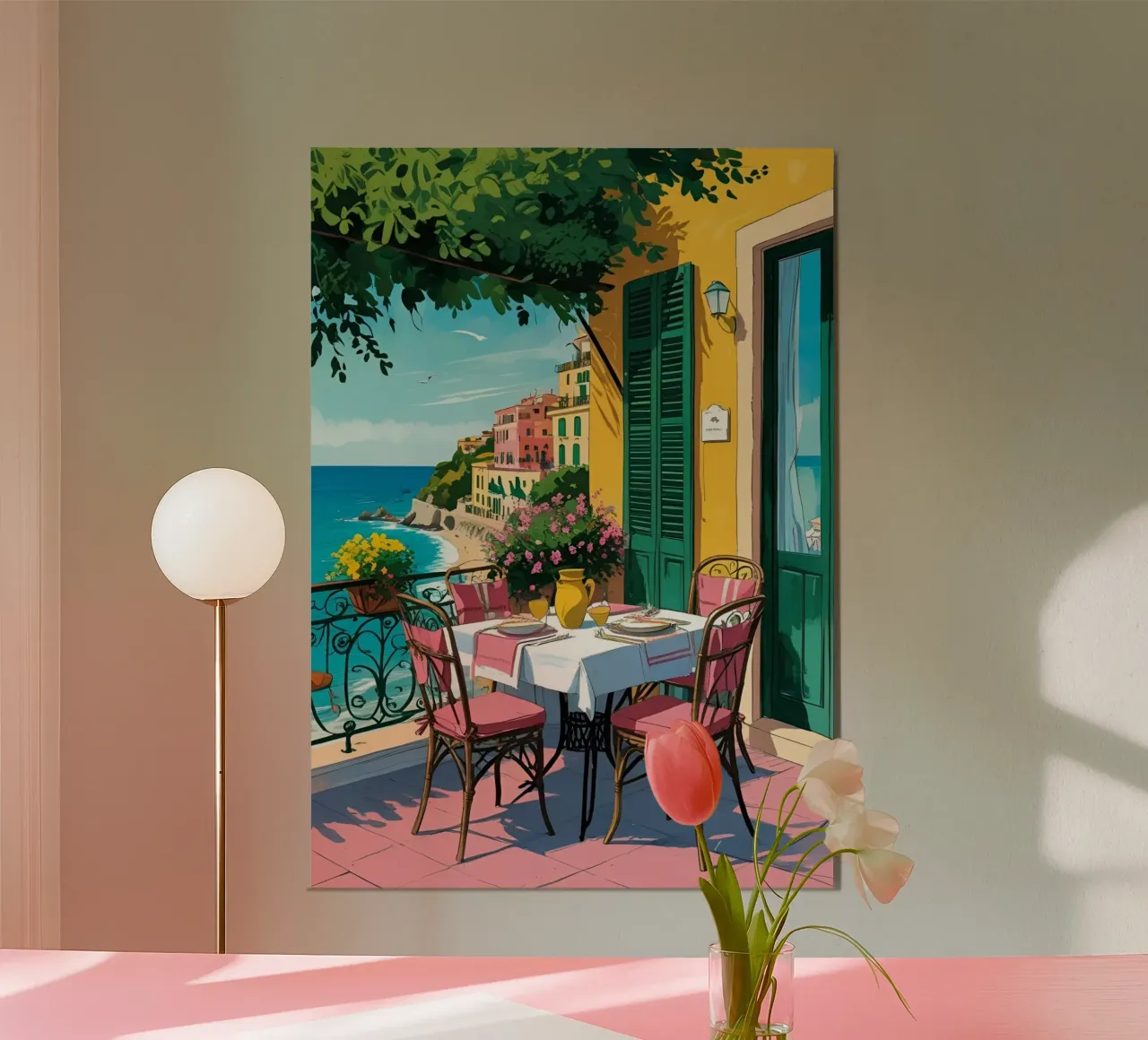 La dolce Vita poster avec cadre en aluminium de Idées & Création