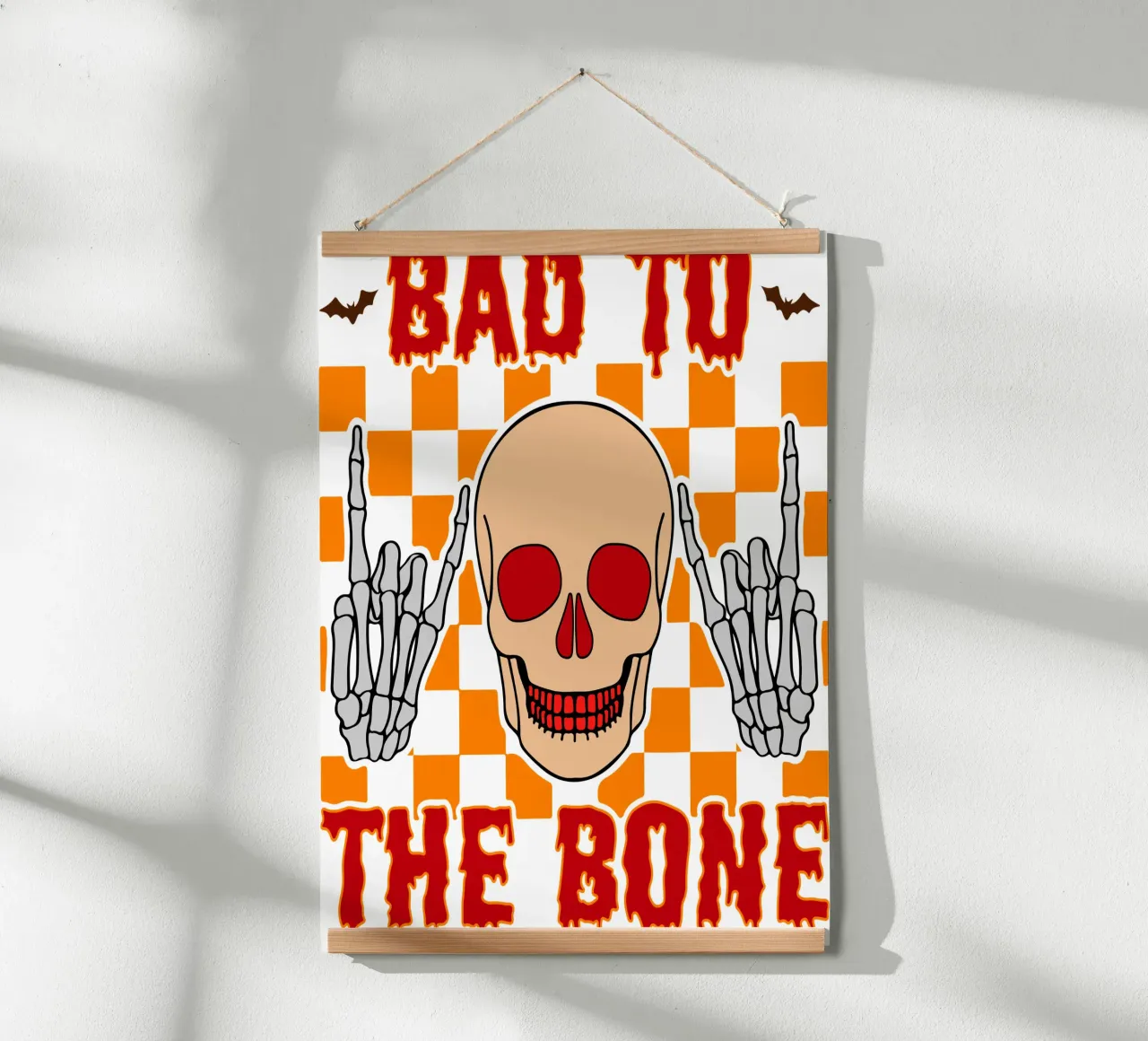 cattivo fino all'osso poster con telaio in alluminio da onetime