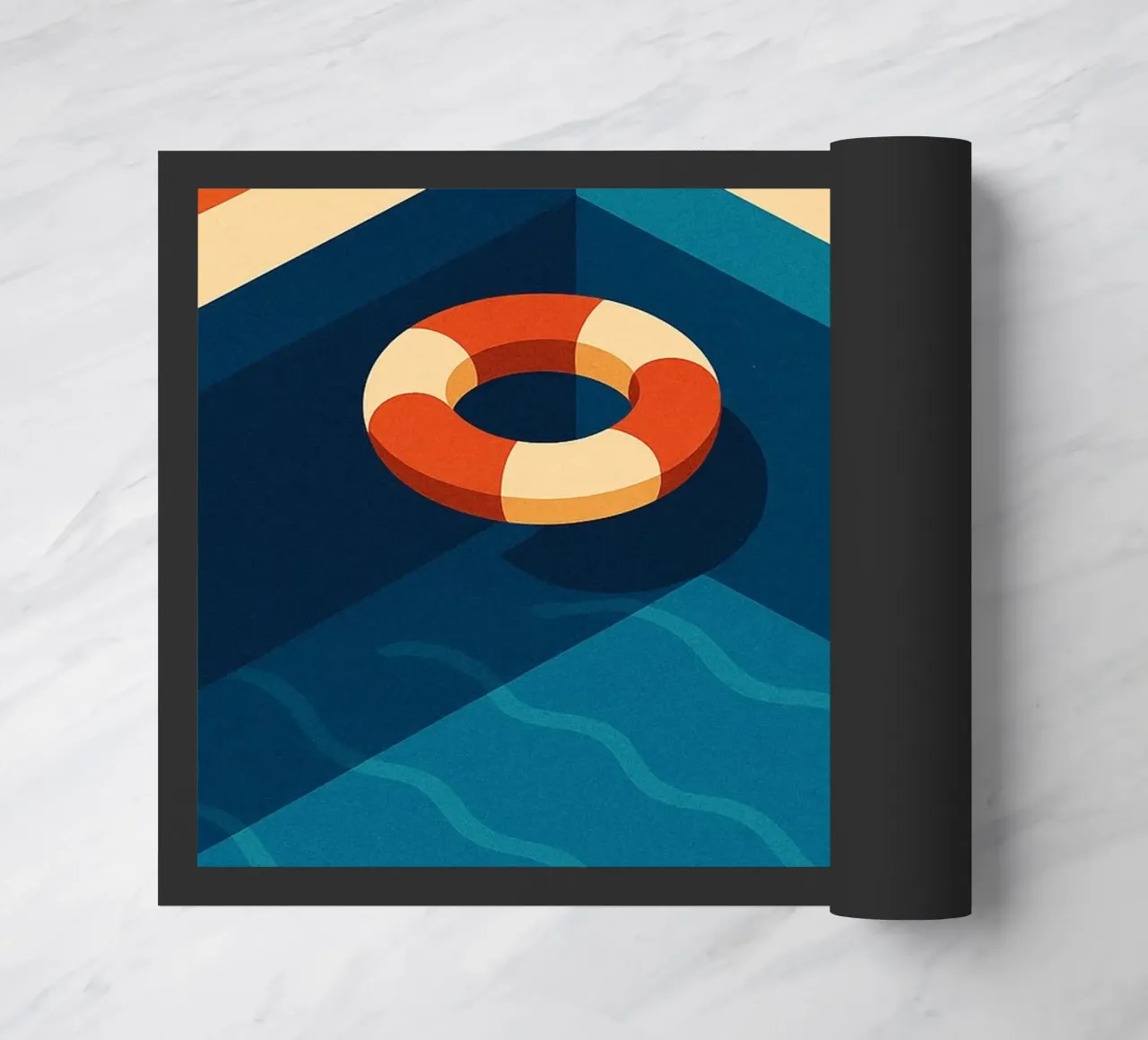 POOL TIME - El icono gráfico de tus veranos vintage felpudo de JETLAG | affiches voyage