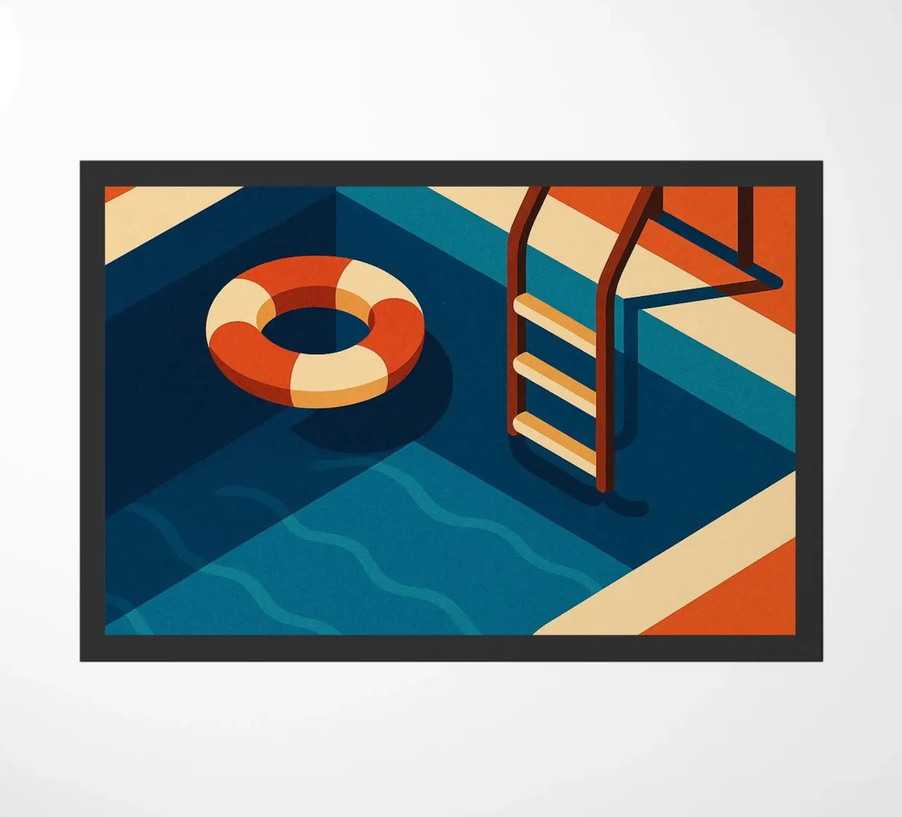 POOL TIME - El icono gráfico de tus veranos vintage felpudo de JETLAG | affiches voyage