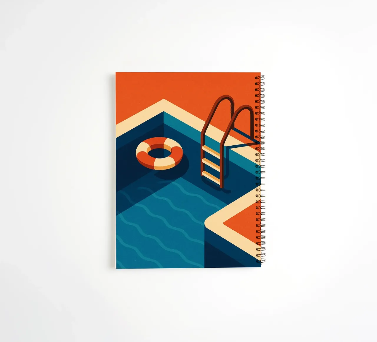 POOL TIME - The graphic icon of your vintage summers spiral notebook by JETLAG | affiches voyage