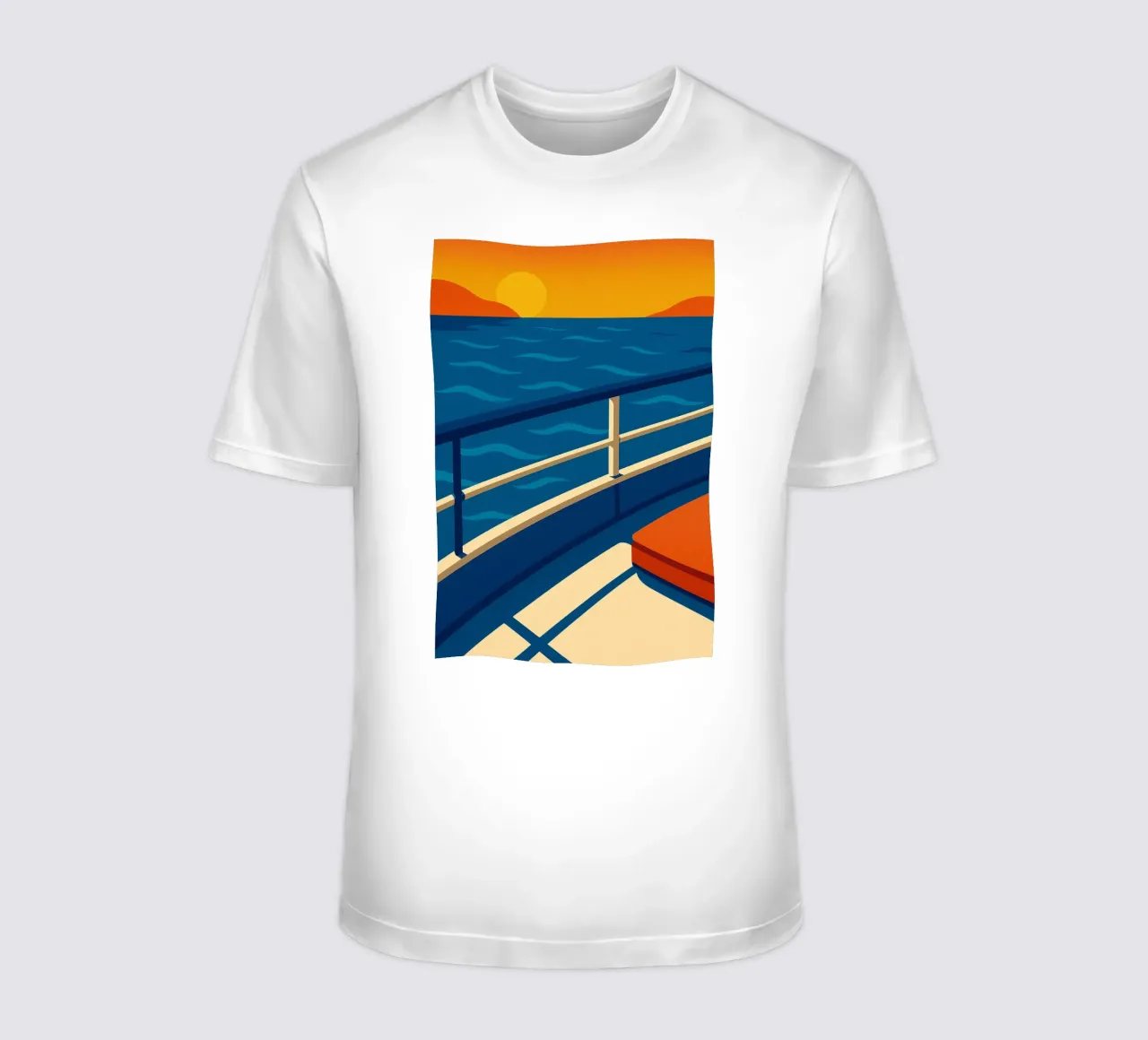 SUNSET CRUISE - The design version of absolute calm t-shirt by JETLAG | affiches voyage