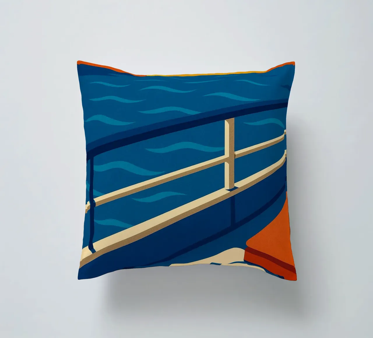 SUNSET CRUISE - The design version of absolute calm decorative cushion by JETLAG | affiches voyage