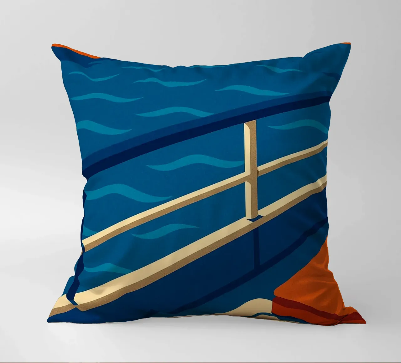 SUNSET CRUISE - The design version of absolute calm decorative cushion by JETLAG | affiches voyage
