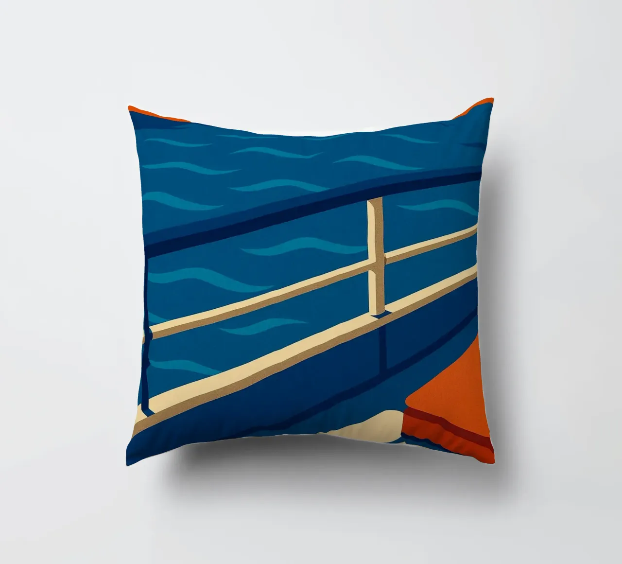 SUNSET CRUISE - The design version of absolute calm decorative cushion by JETLAG | affiches voyage