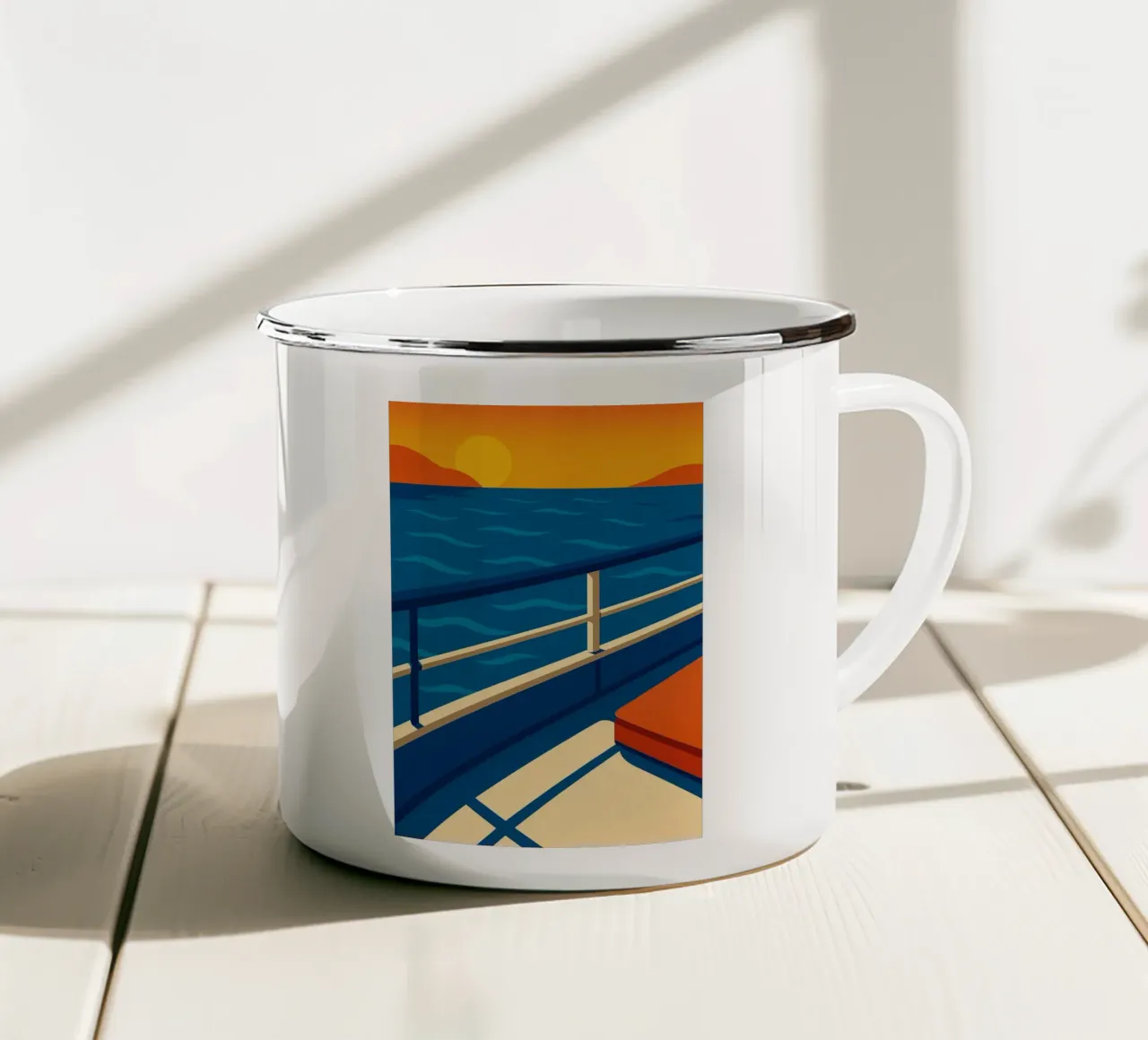 SUNSET CRUISE - La versione design della calma assoluta tazza in smalto da JETLAG | affiches voyage