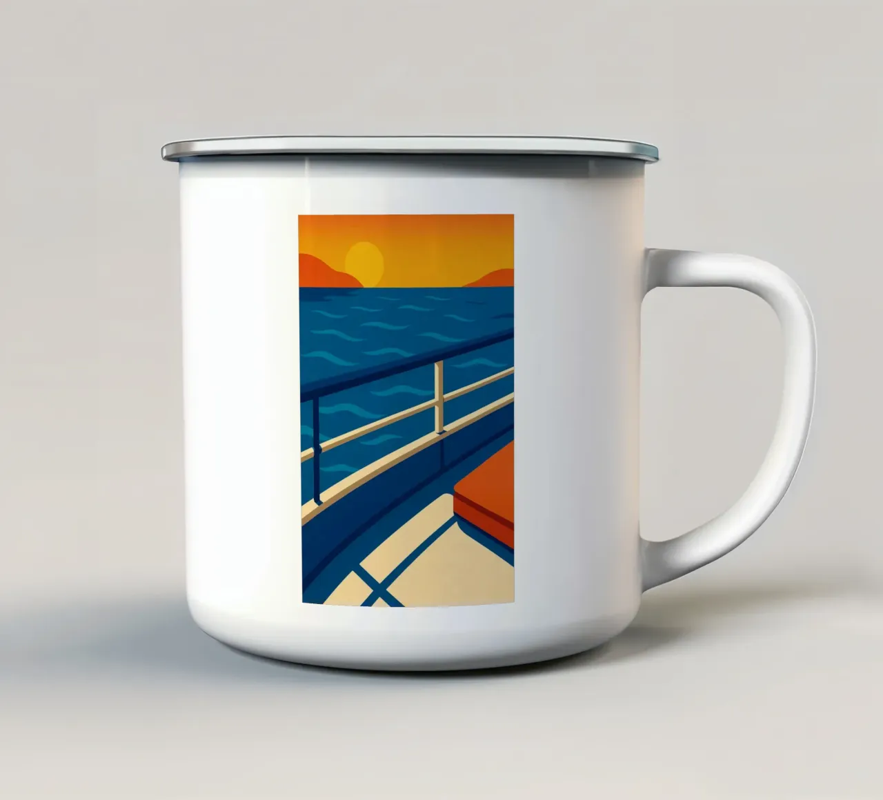 SUNSET CRUISE - La versione design della calma assoluta tazza in smalto da JETLAG | affiches voyage