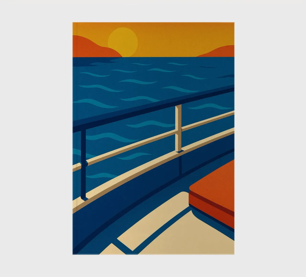 SUNSET CRUISE - The design version of absolute calm notebook by JETLAG | affiches voyage