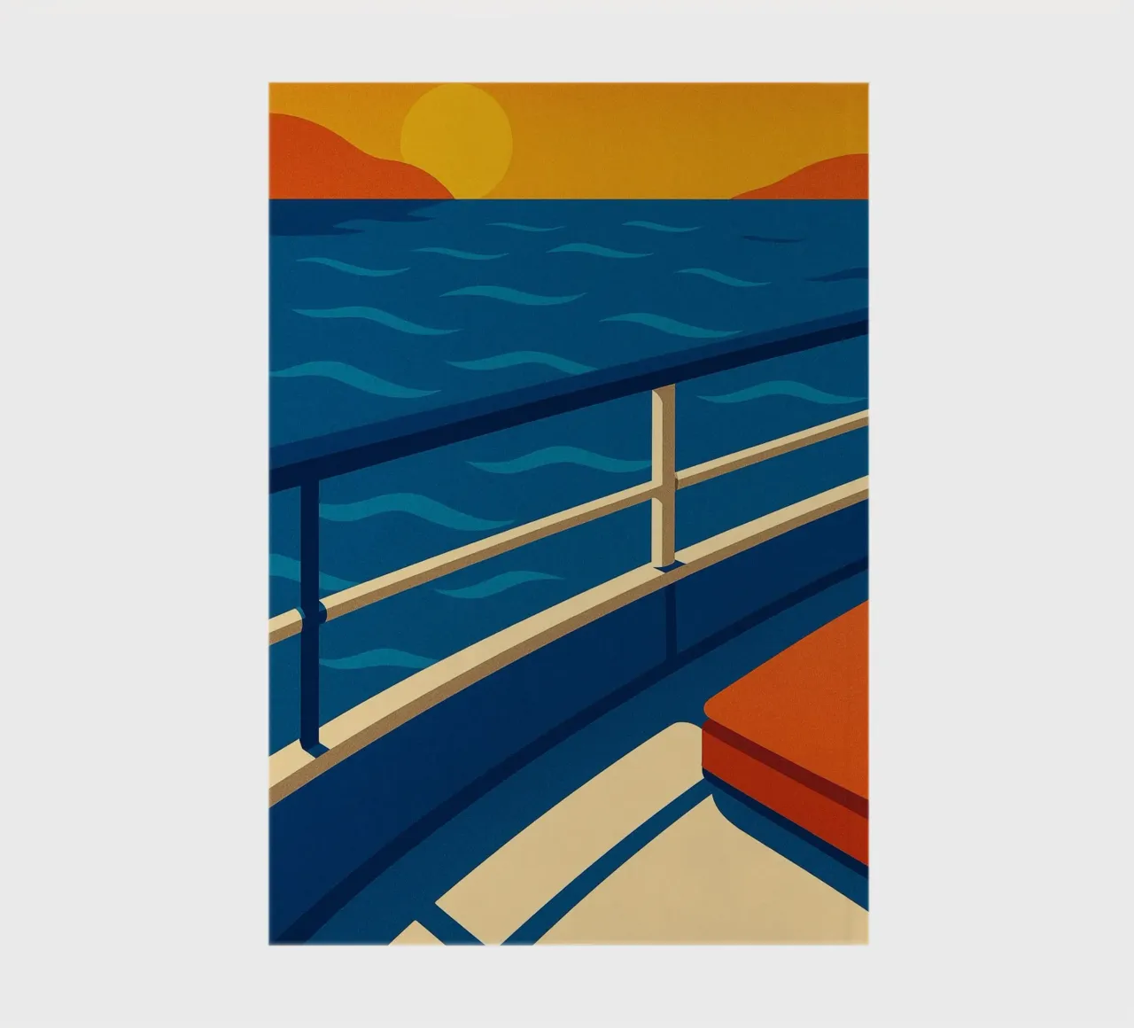SUNSET CRUISE - The design version of absolute calm notebook by JETLAG | affiches voyage