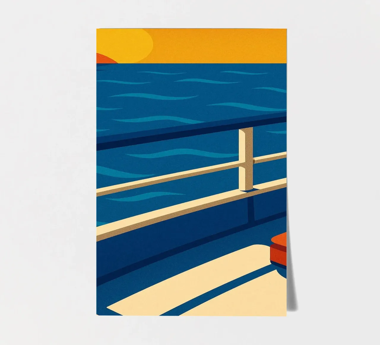 SUNSET CRUISE - The design version of absolute calm sticker sheet by JETLAG | affiches voyage