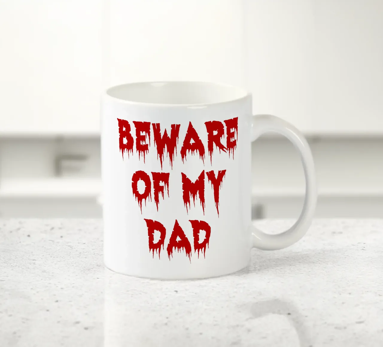 attenzione a mio padre tazza in ceramica da onetime