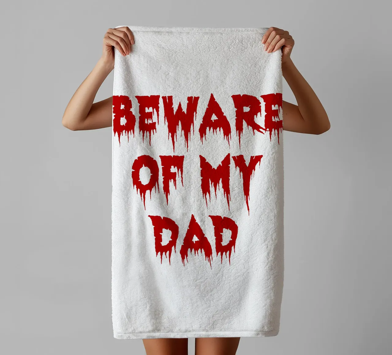 attenzione a mio padre asciugamano da bagno da onetime