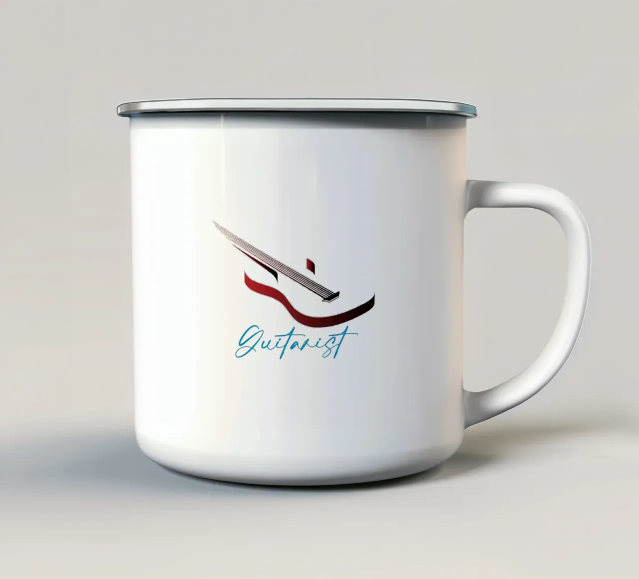 Stile tipografico del chitarrista tazza in smalto da Urban Life