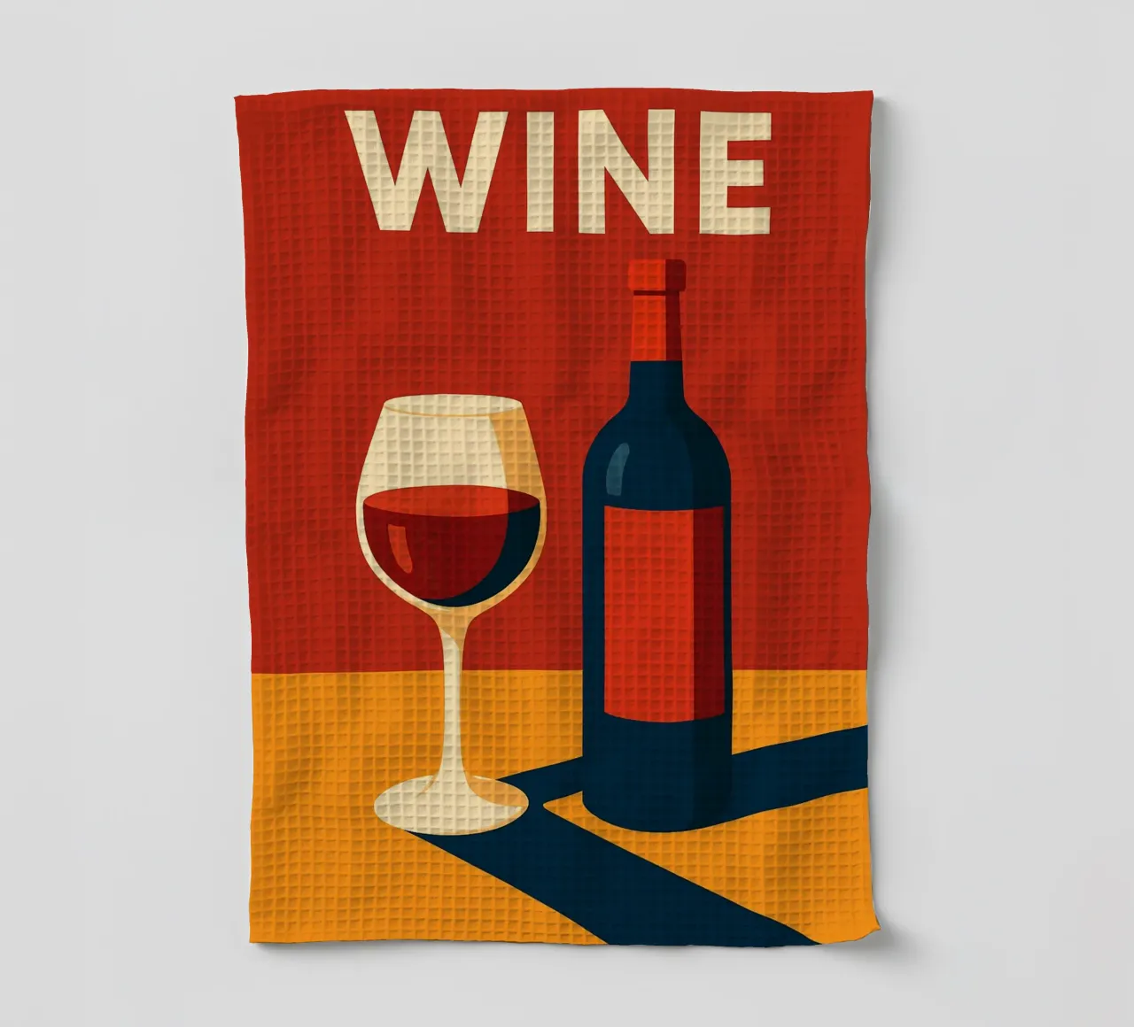 WINE - The perfect poster for lovers of good taste tea towel by Boissons - Affiches & posters - Retro