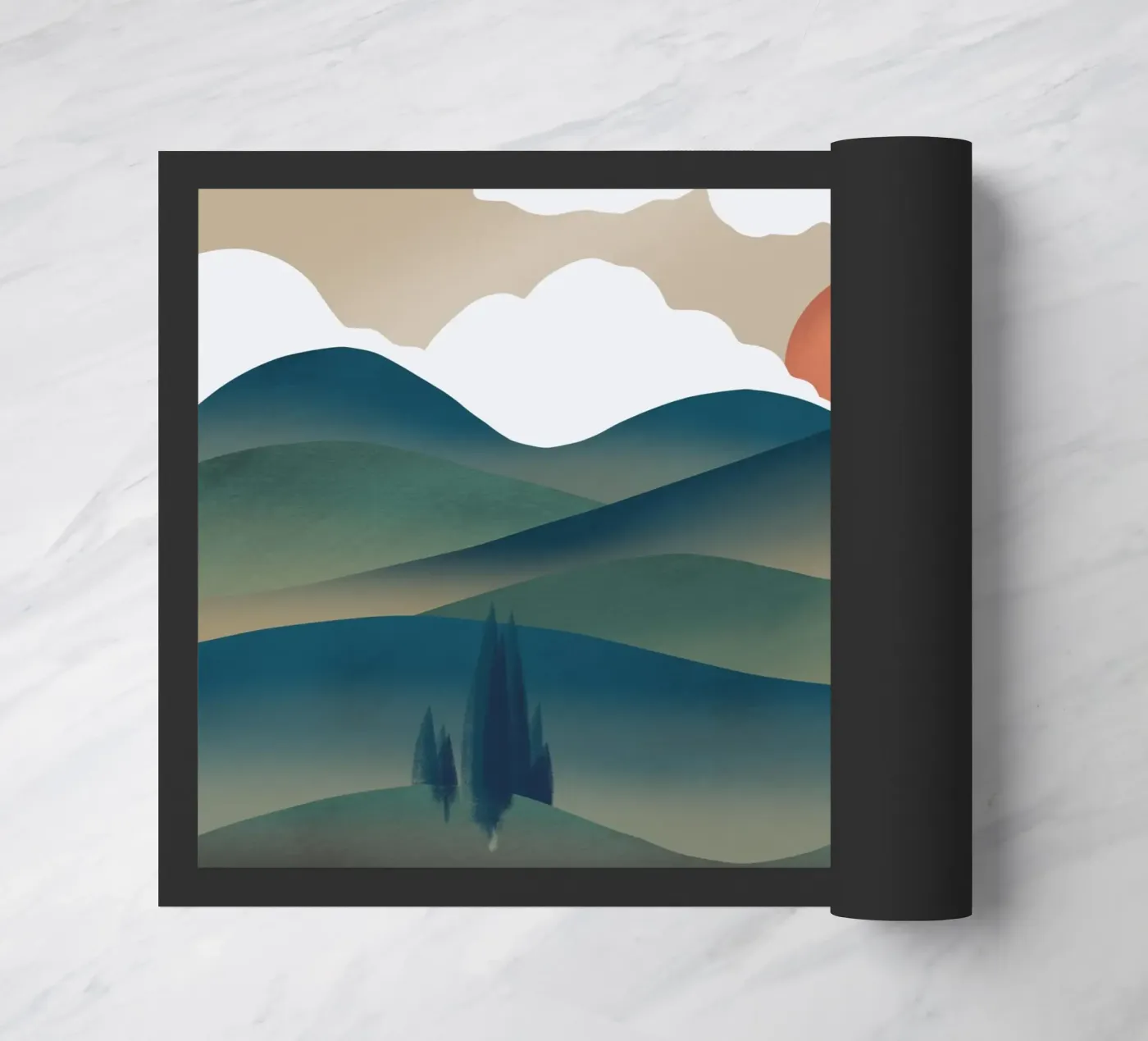 Burnt sun doormat by Little Dean