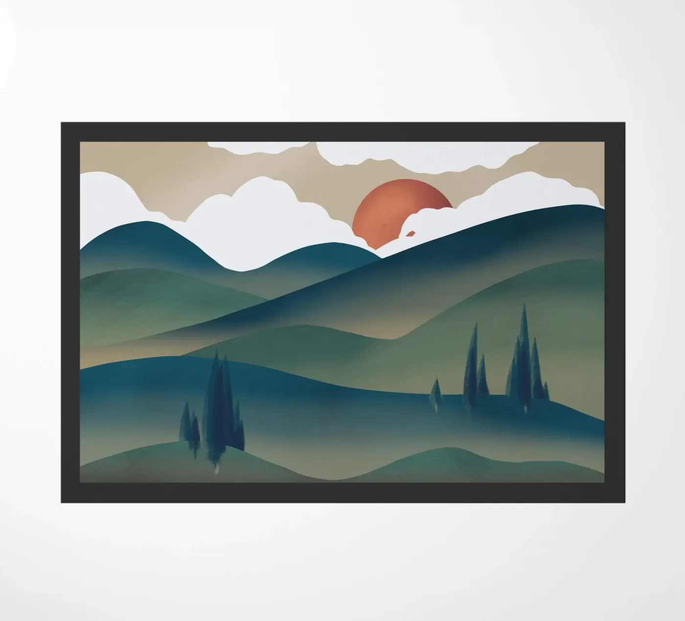 Burnt sun doormat by Little Dean