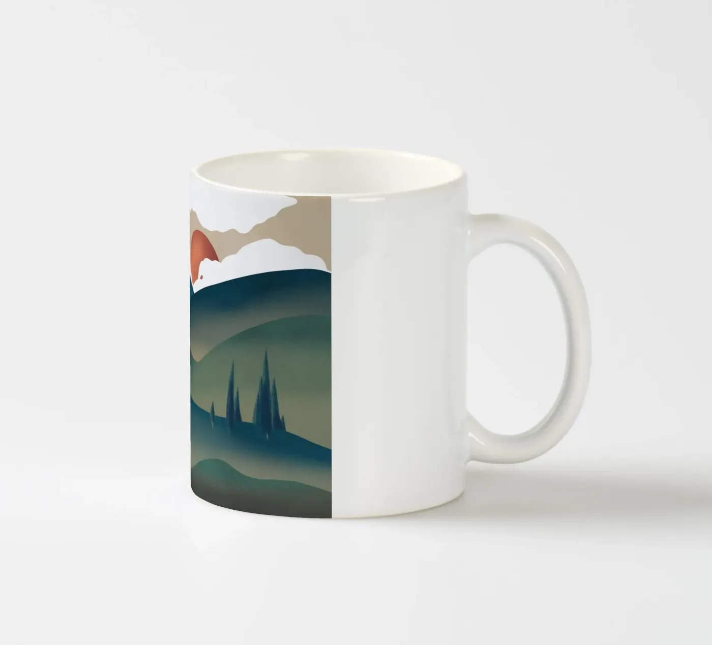 Burnt sun ceramic mug by Little Dean