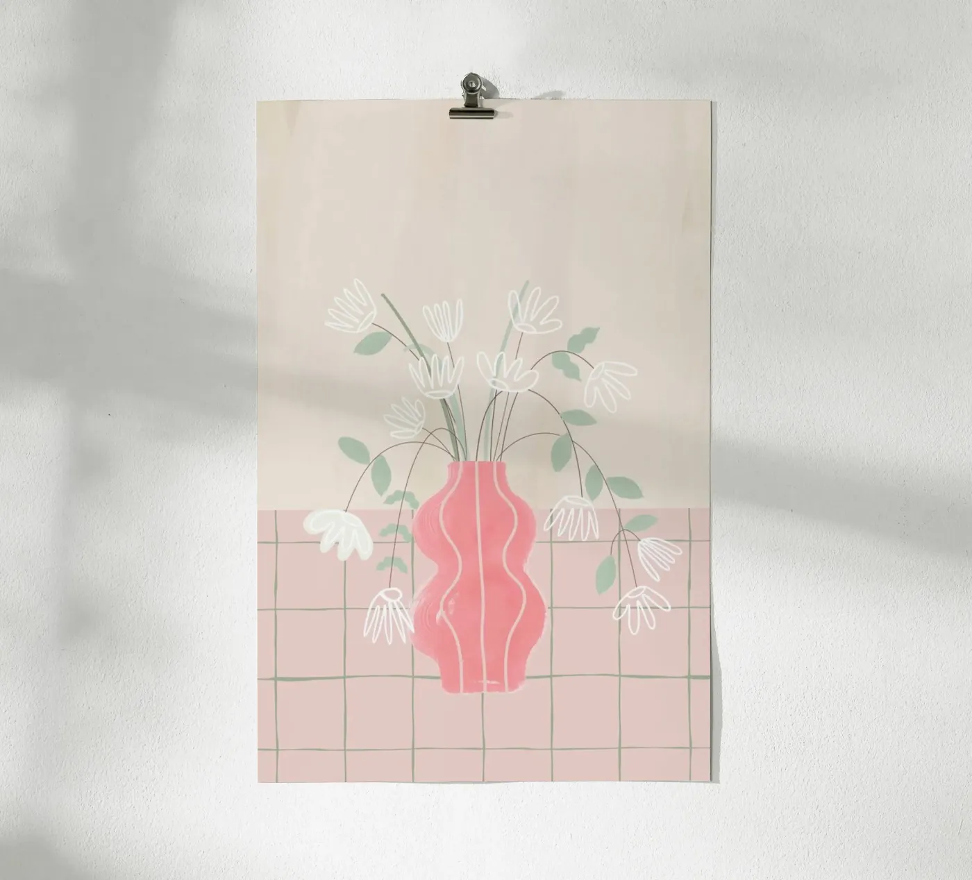 Pink Vase poster da KRUTH DESIGN