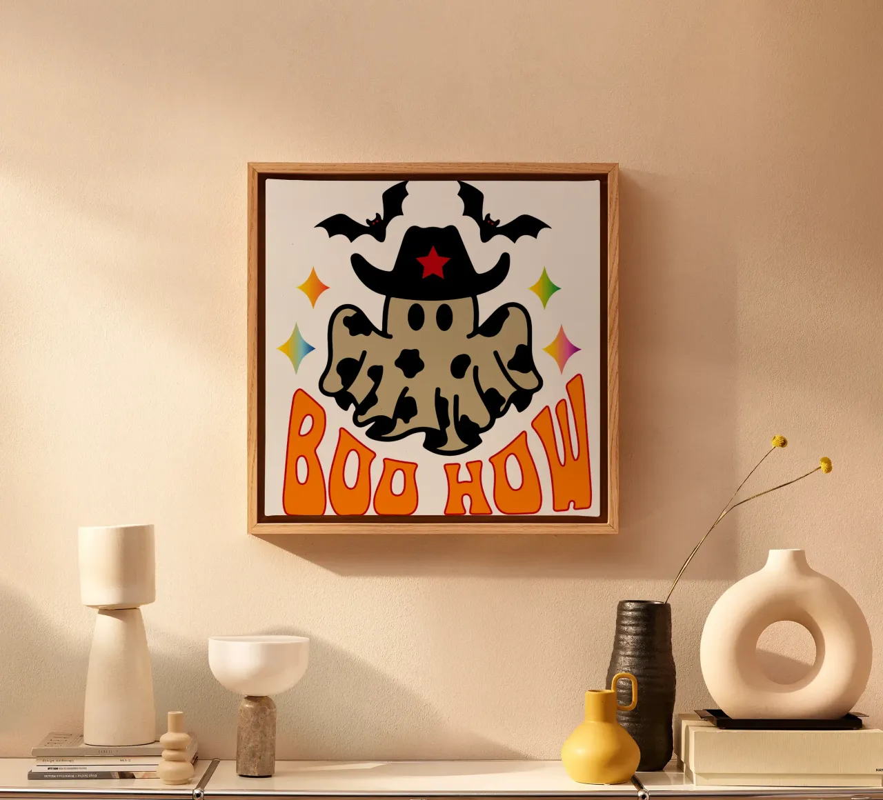 boo how ghost canvas by onetime
