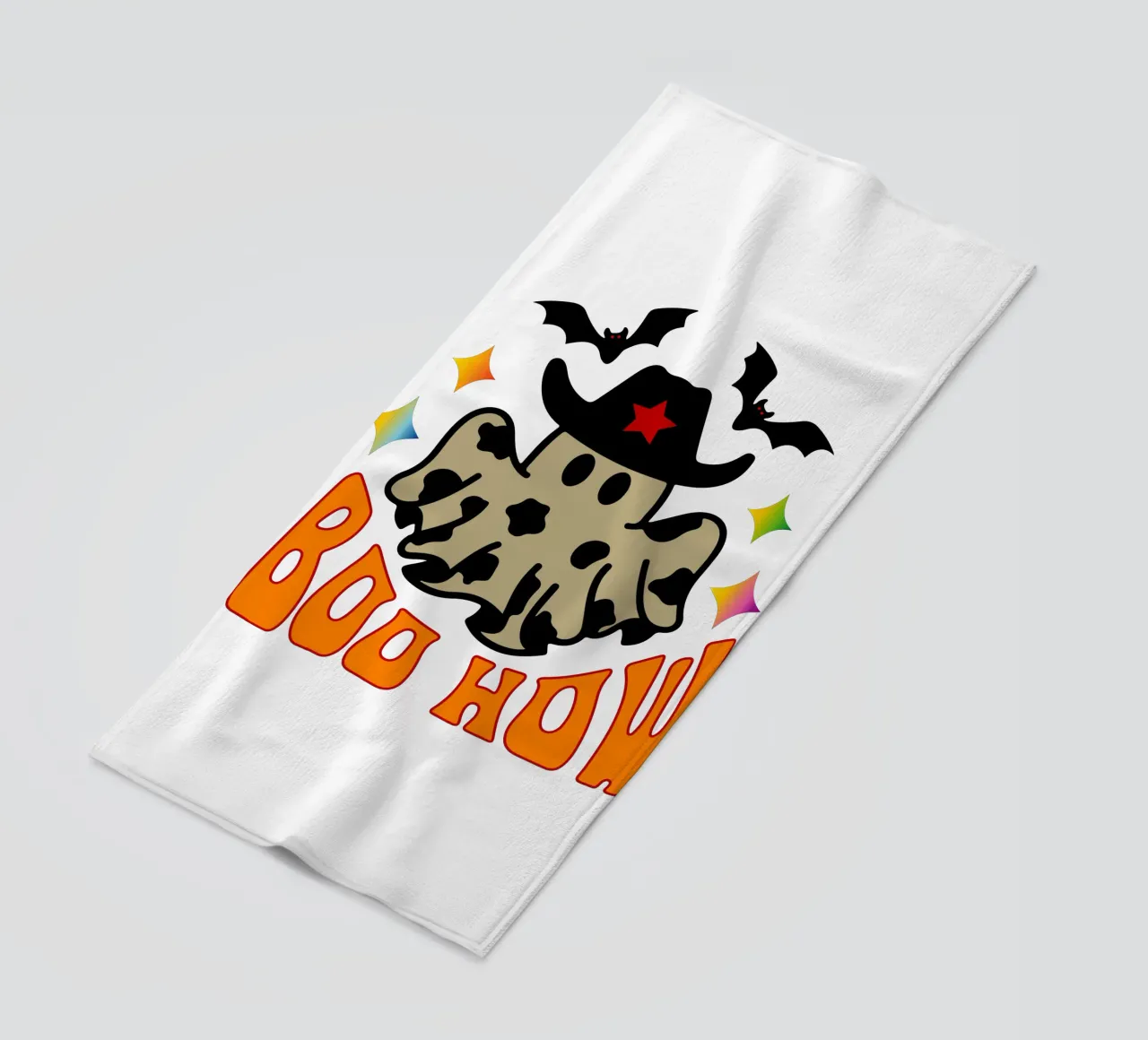 boo how ghost beach towel by onetime