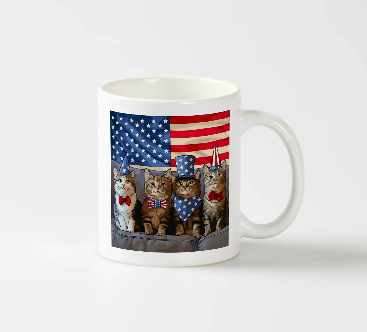 Felini patriottici illiustrasi tazza in ceramica da Fanya Art