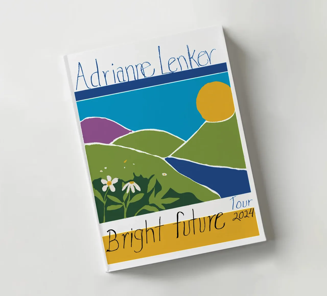 Andrianne Lenker Mema White Border notebook by carleemiller