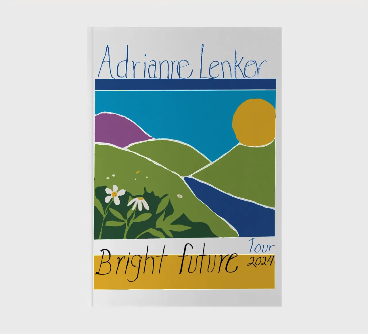 Andrianne Lenker Mema White Border notebook by carleemiller
