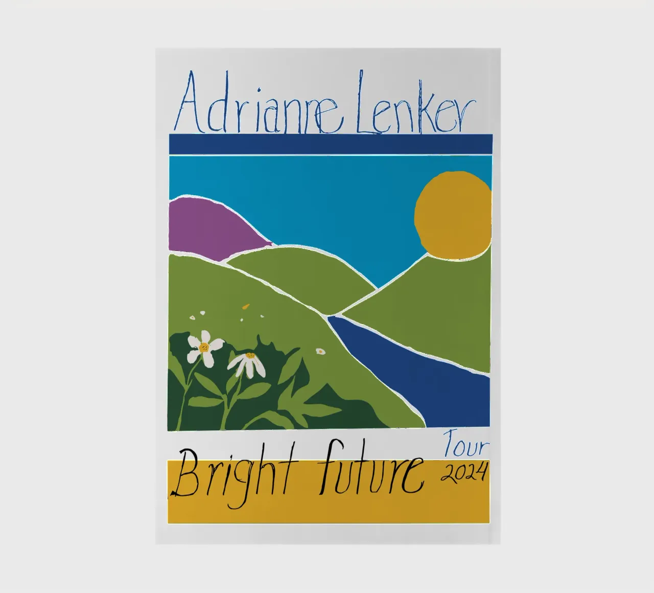 Andrianne Lenker Mema White Border notebook by carleemiller