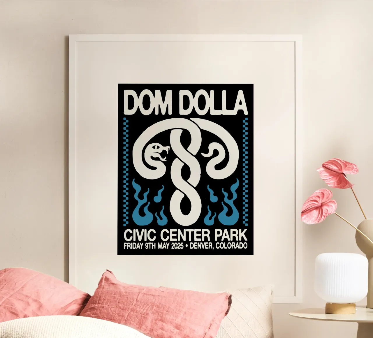 DOM DOLLA Civic Center Park poster con telaio in plastica da carleemiller