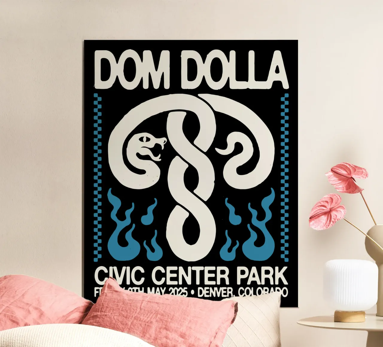 DOM DOLLA Civic Center Park poster con telaio in plastica da carleemiller