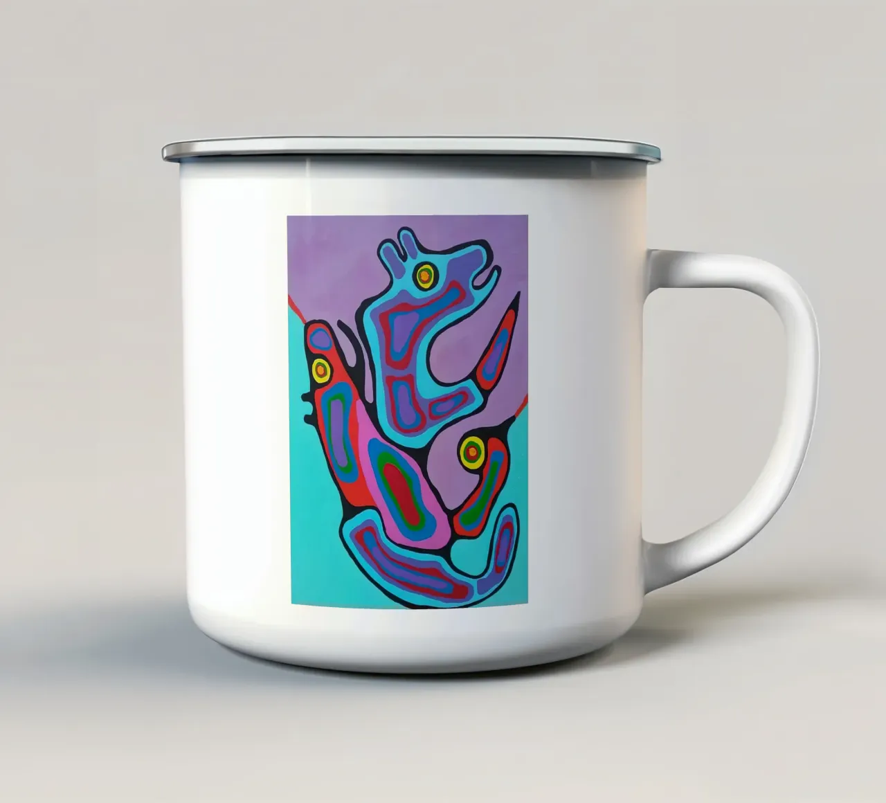 Orsi astratti tazza in smalto da ARTMAIACREATION