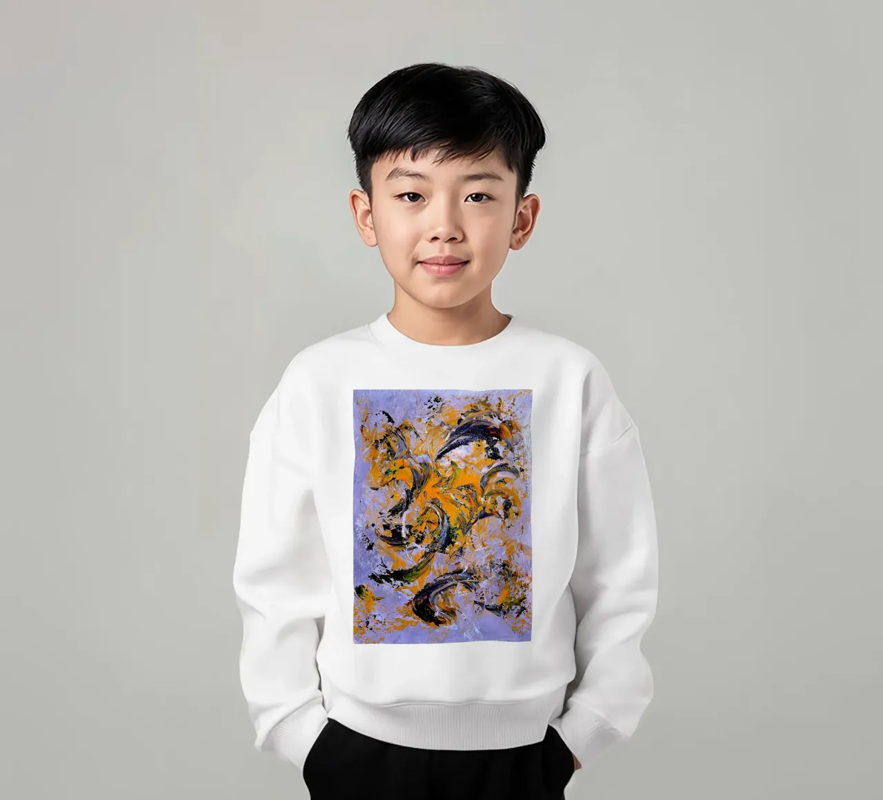 IDEAL GIFT 54 invers Kinder Sweatshirt von Thierry Vobmann Abstract painting