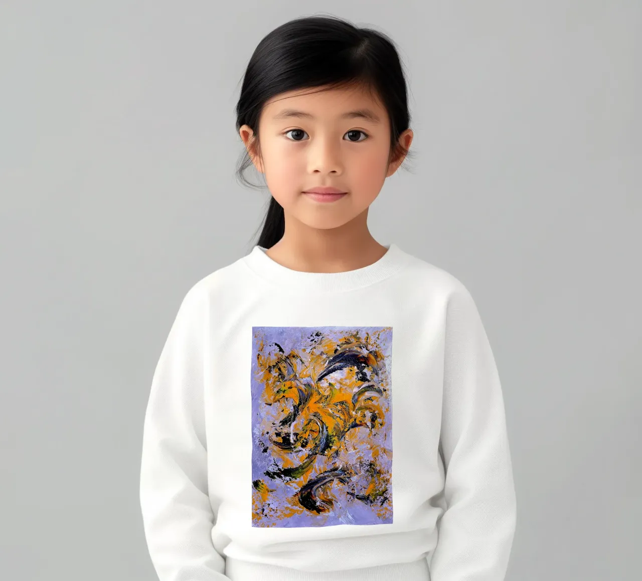 IDEAL GIFT 54 invers Kinder Sweatshirt von Thierry Vobmann Abstract painting