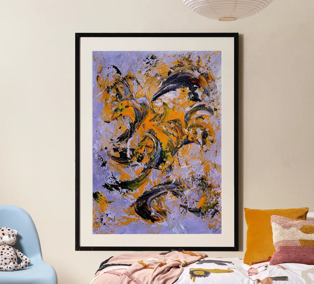 IDEAL GIFT 54 invers poster con telaio in plastica da Thierry Vobmann Abstract painting
