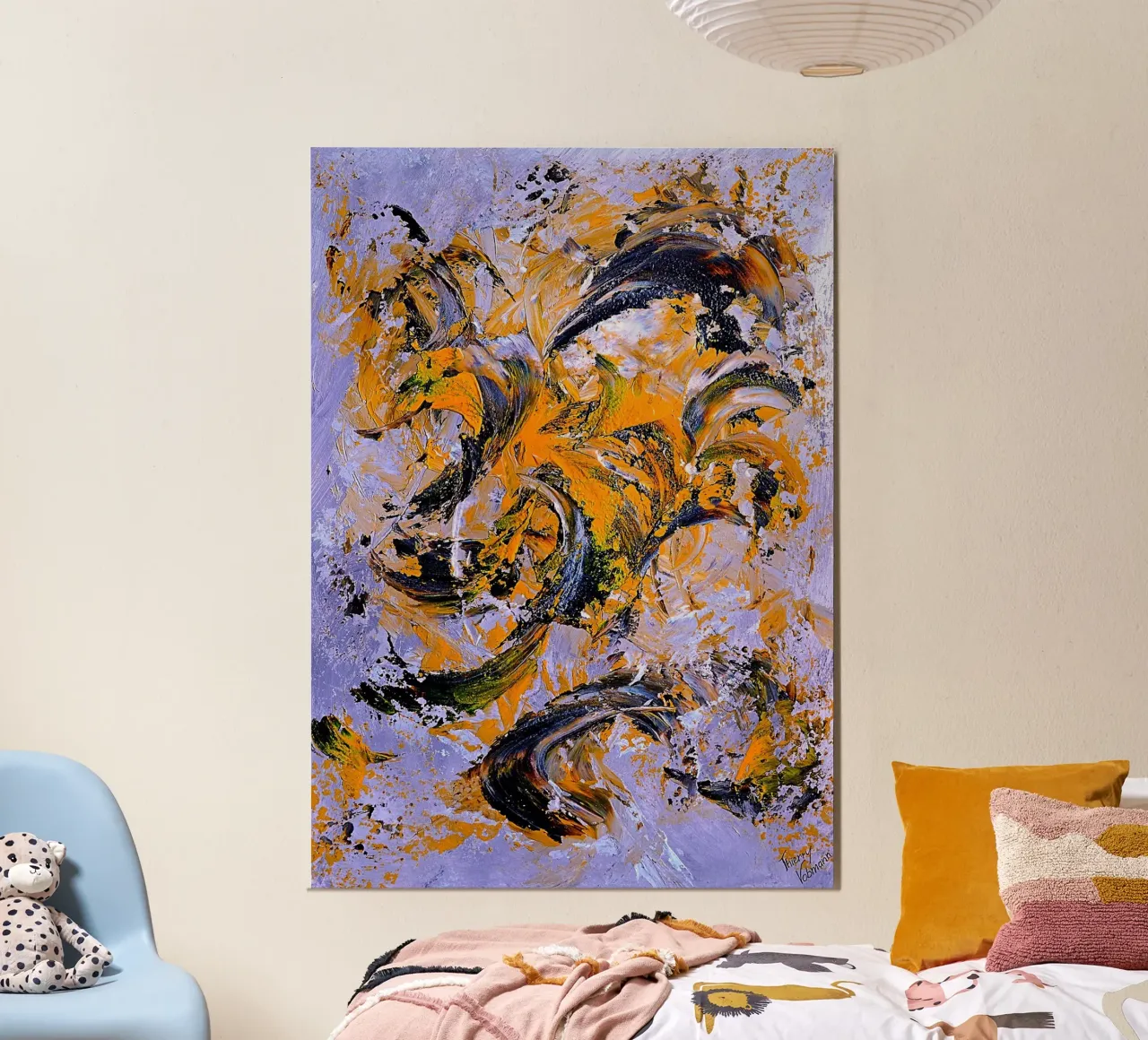 IDEAL GIFT 54 invers poster con telaio in plastica da Thierry Vobmann Abstract painting