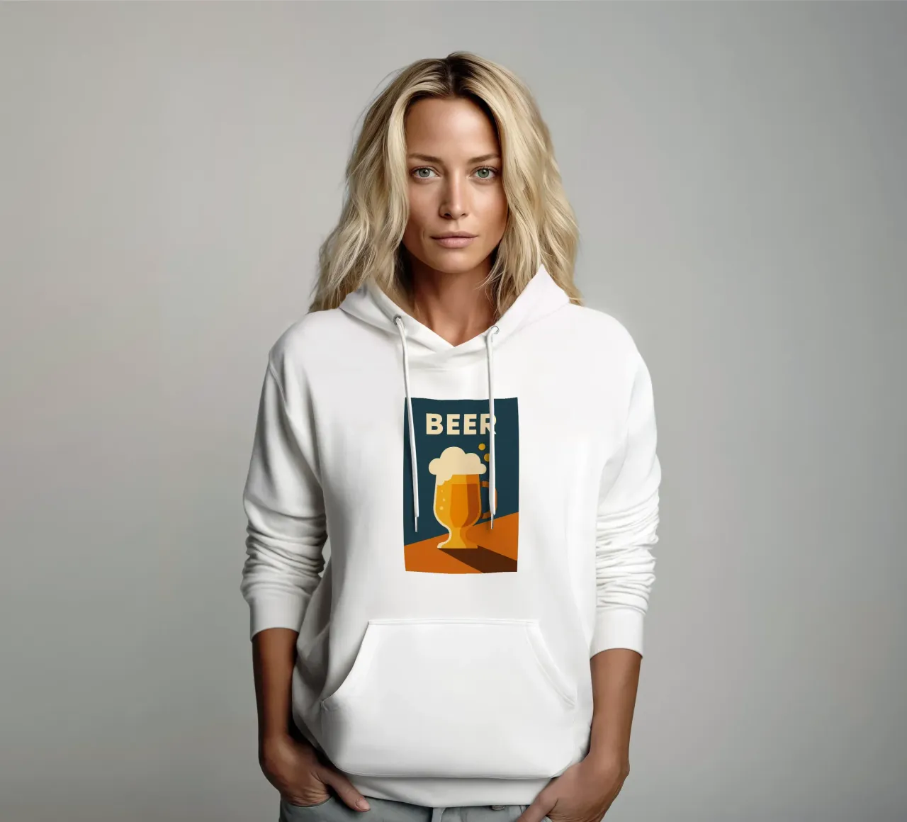 Beer – L'affiche pop qui donne soif felpa con cappuccio da Boissons - Affiches & posters - Retro