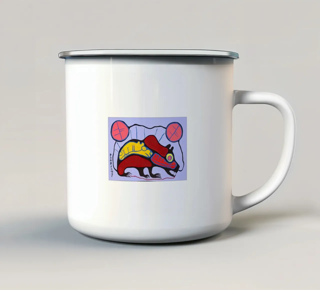 Orso anni '80 tazza in smalto da ARTMAIACREATION