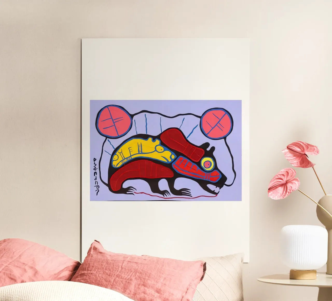Bear 1980s poster with plastic frame by ARTMAIACREATION