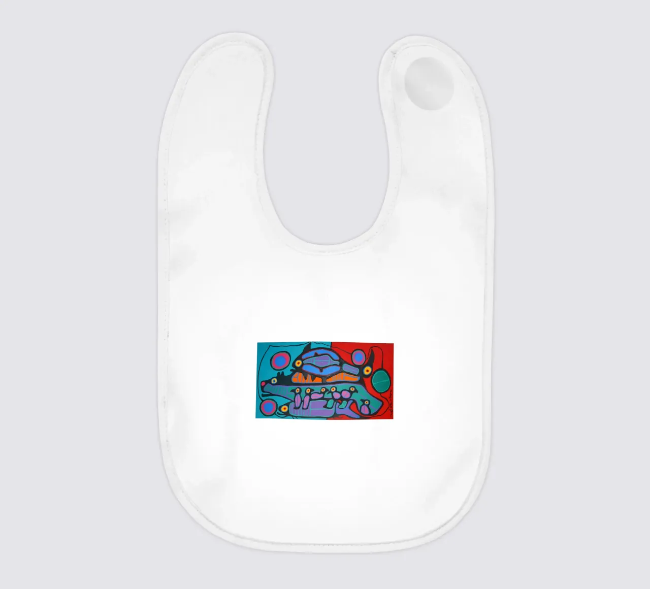 Ours Oiseau Poissons et poussins bavoir de ARTMAIACREATION