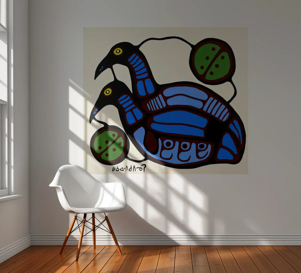 Blauwe eenden fotobehang van ARTMAIACREATION