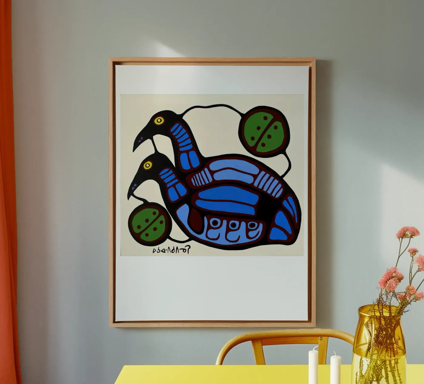 Blauwe eenden canvas van ARTMAIACREATION