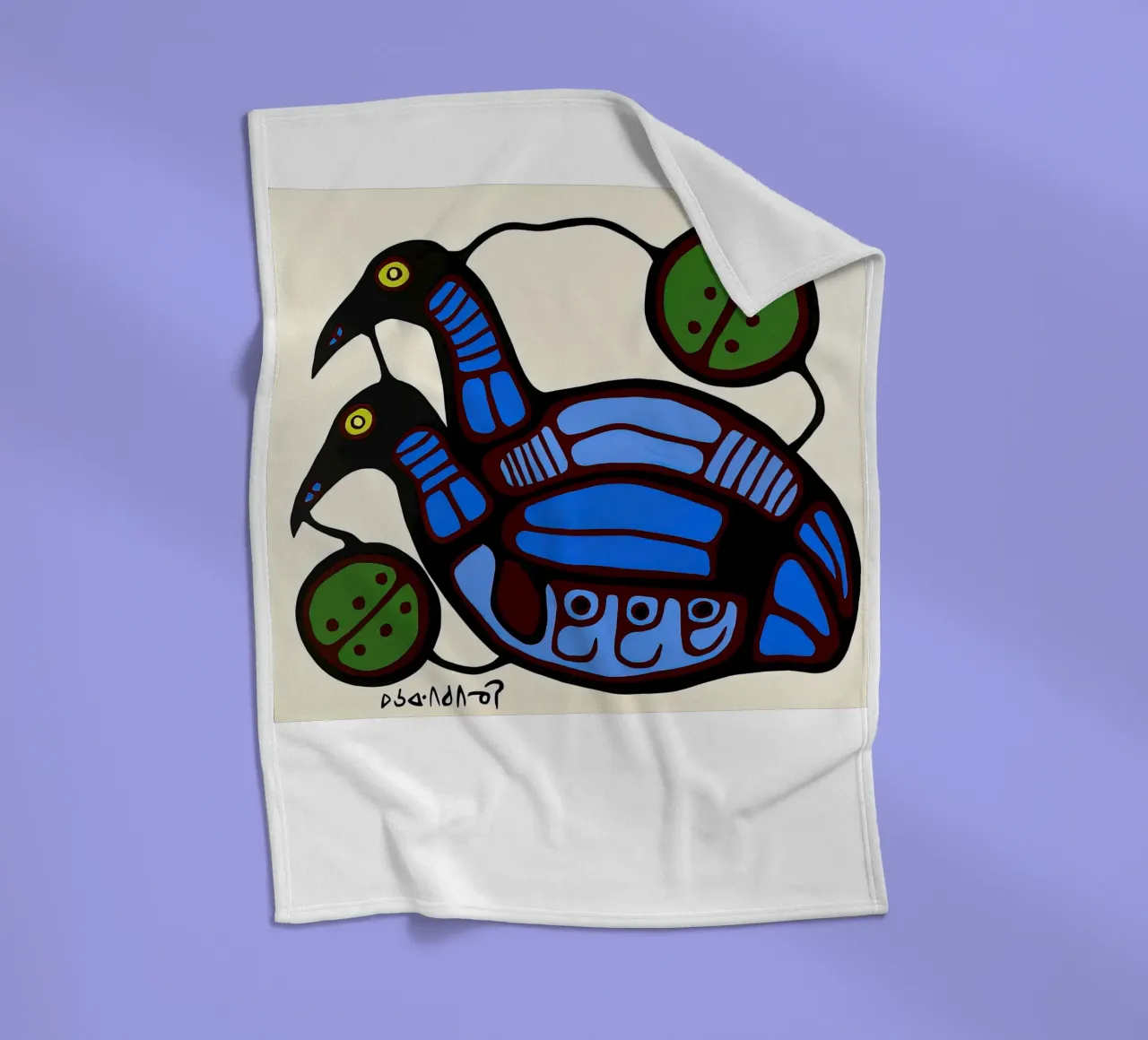 Blauwe eenden fleecedeken van ARTMAIACREATION