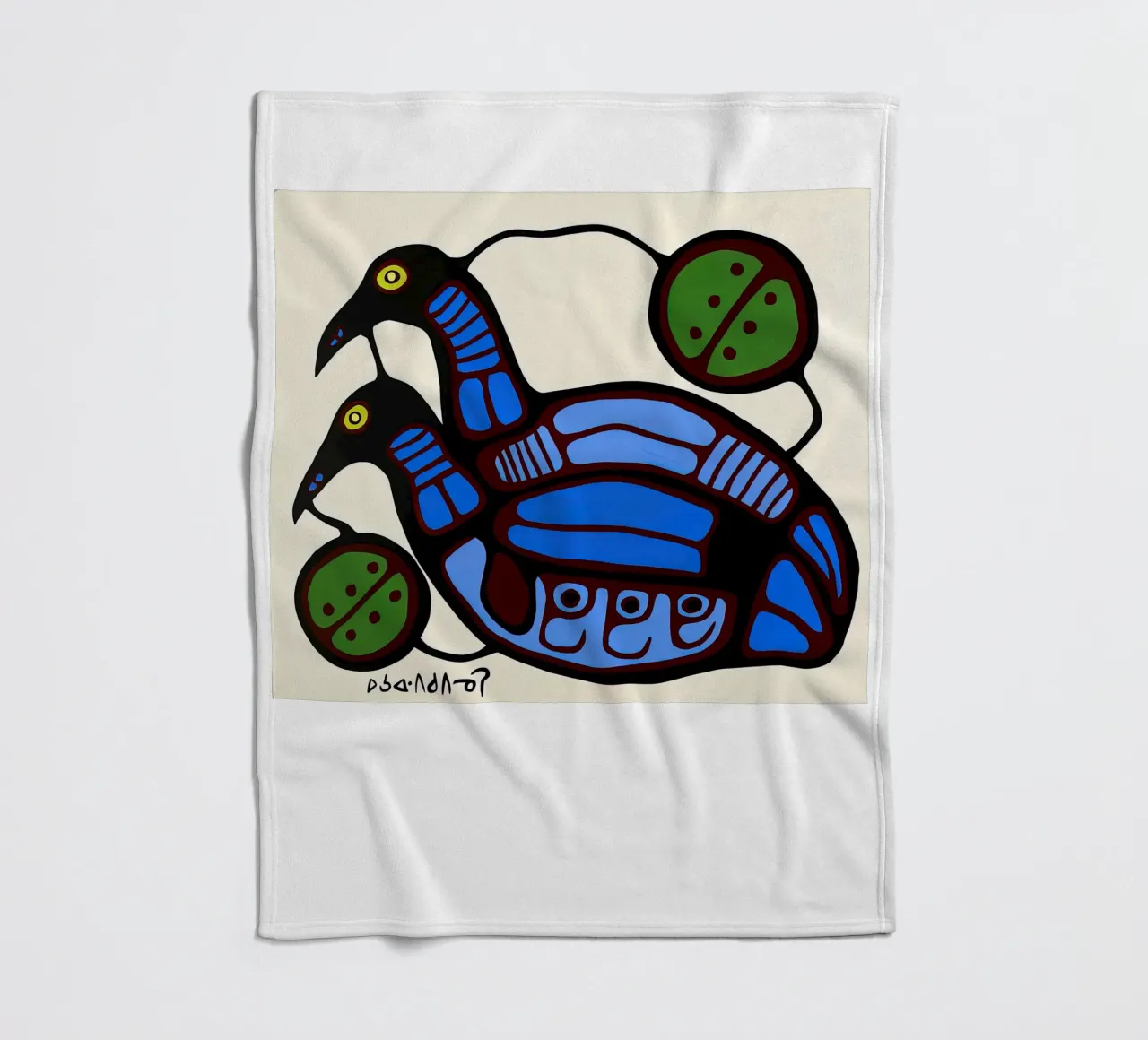 Blauwe eenden fleecedeken van ARTMAIACREATION